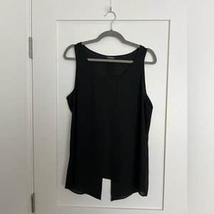 express black sheer split back tank